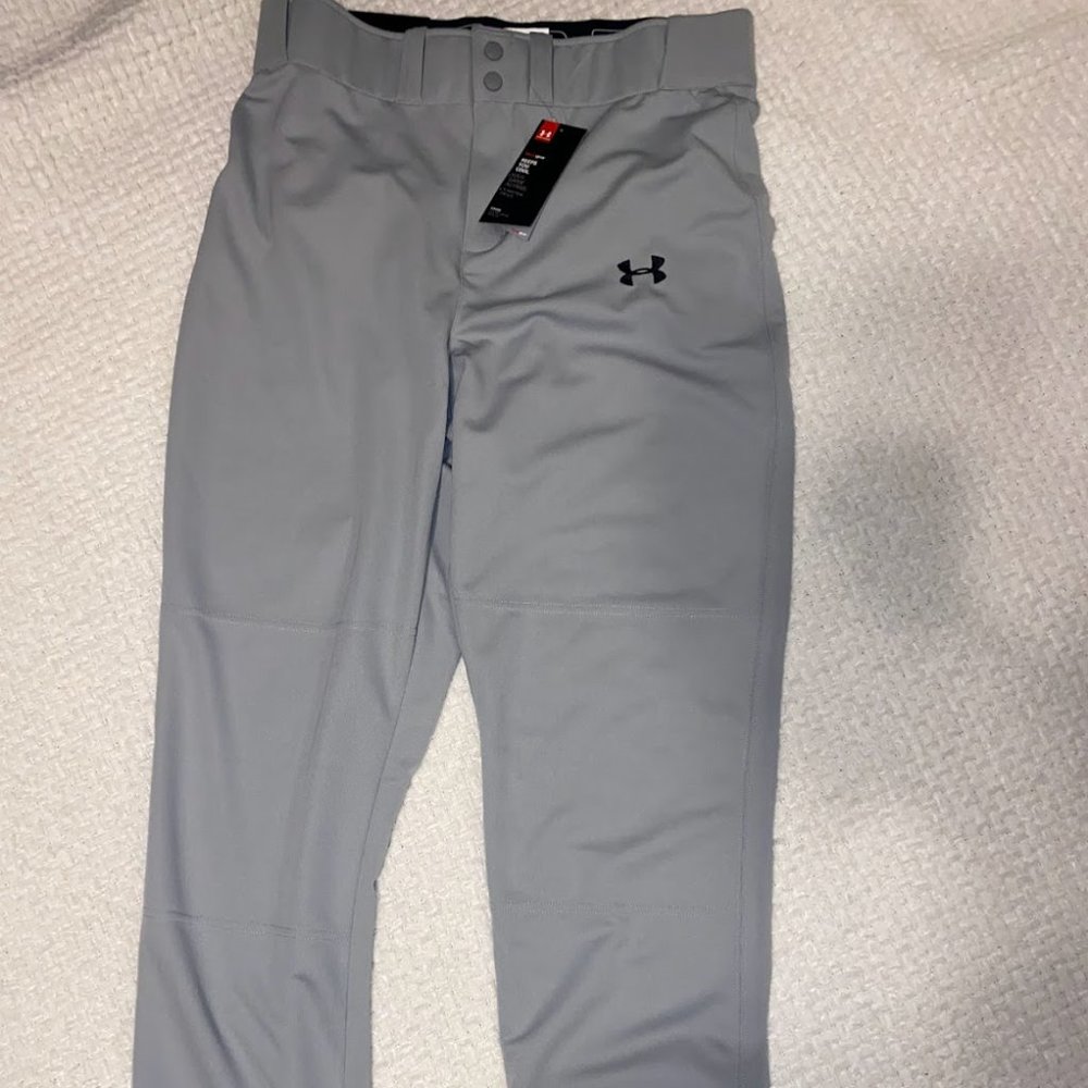 Under Armour Mens L Loose Fit Heat Gear Trouser Pants Gray